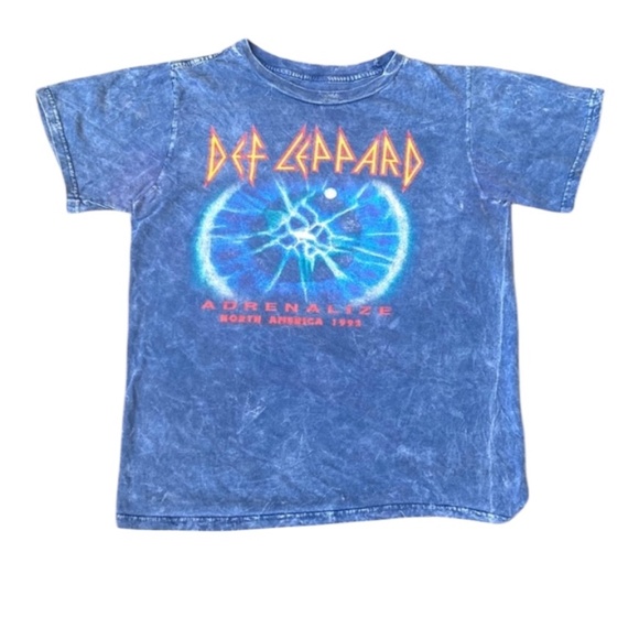 Vtg Kids Live Nation Def Leppard Short Sleeve shirt Large Adrenaline Tour - Picture 1 of 5